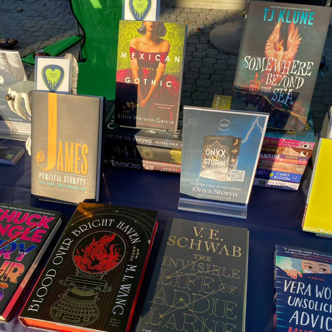 Wallflower Bookshop book display